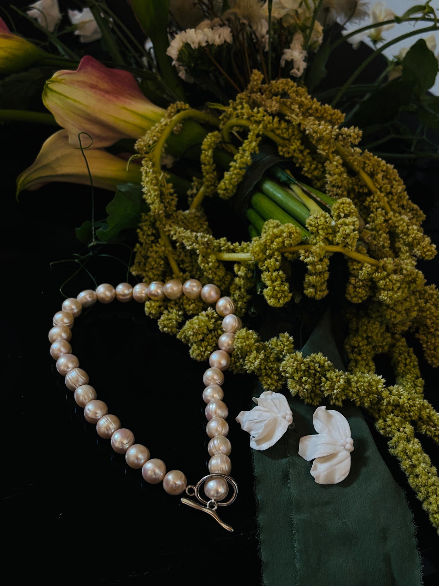 Pink Freshwater Pearl Chocker Necklace
