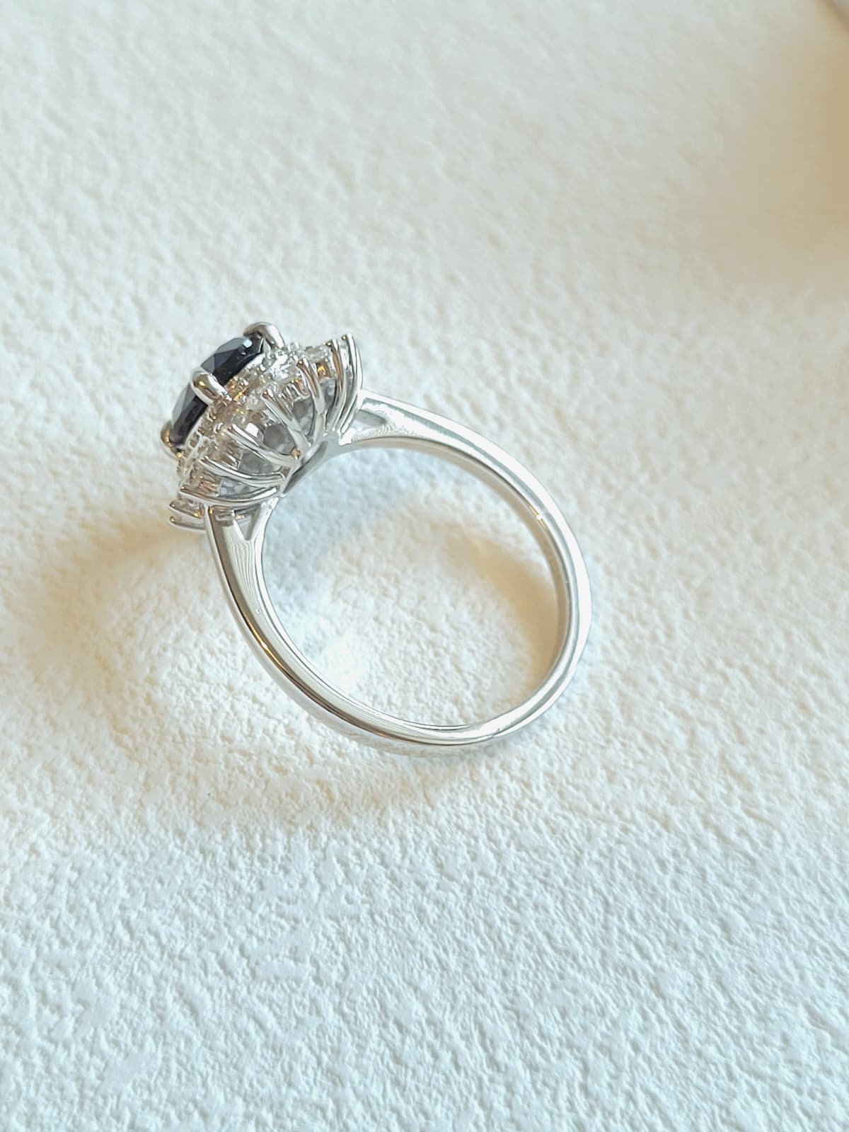 2CT Royal Blue Lab-Grown Sapphire Ring