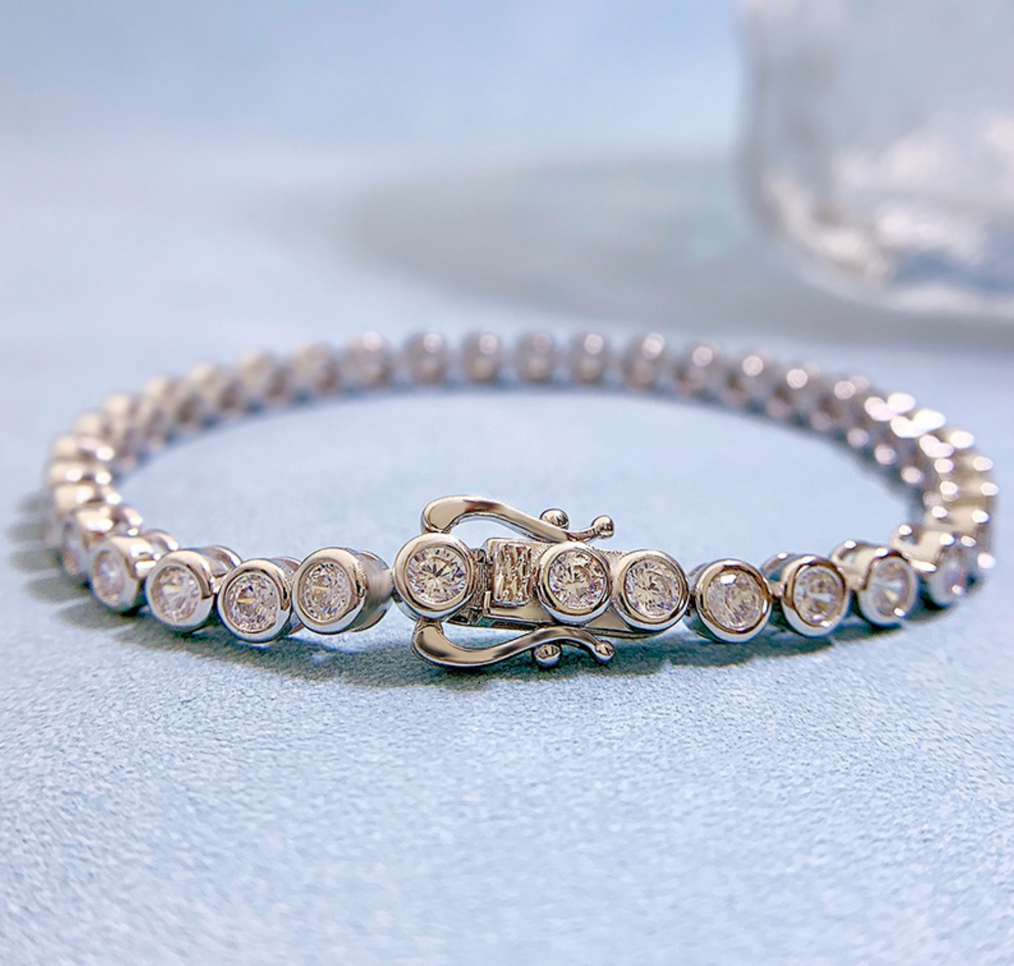 Sterling Silver Tennis Deluxe Bracelet