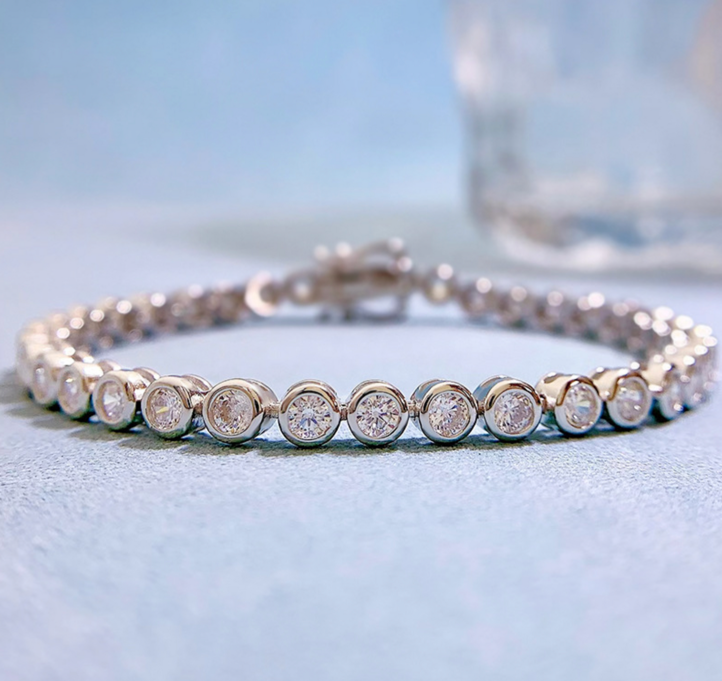 Sterling Silver Tennis Deluxe Bracelet