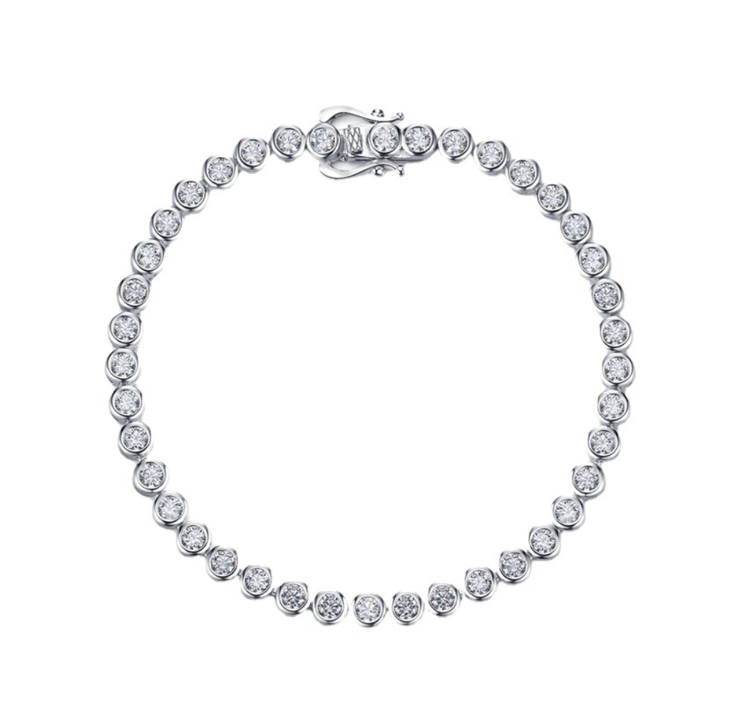Sterling Silver Tennis Deluxe Bracelet