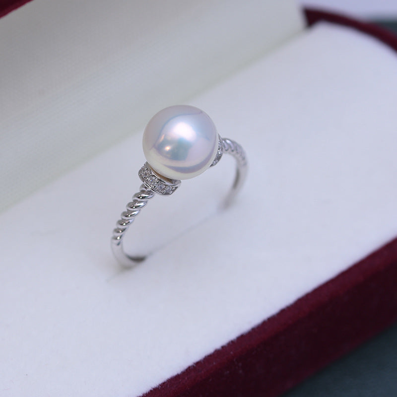 Lustrous Freshwater Pearl Adjustable Ring