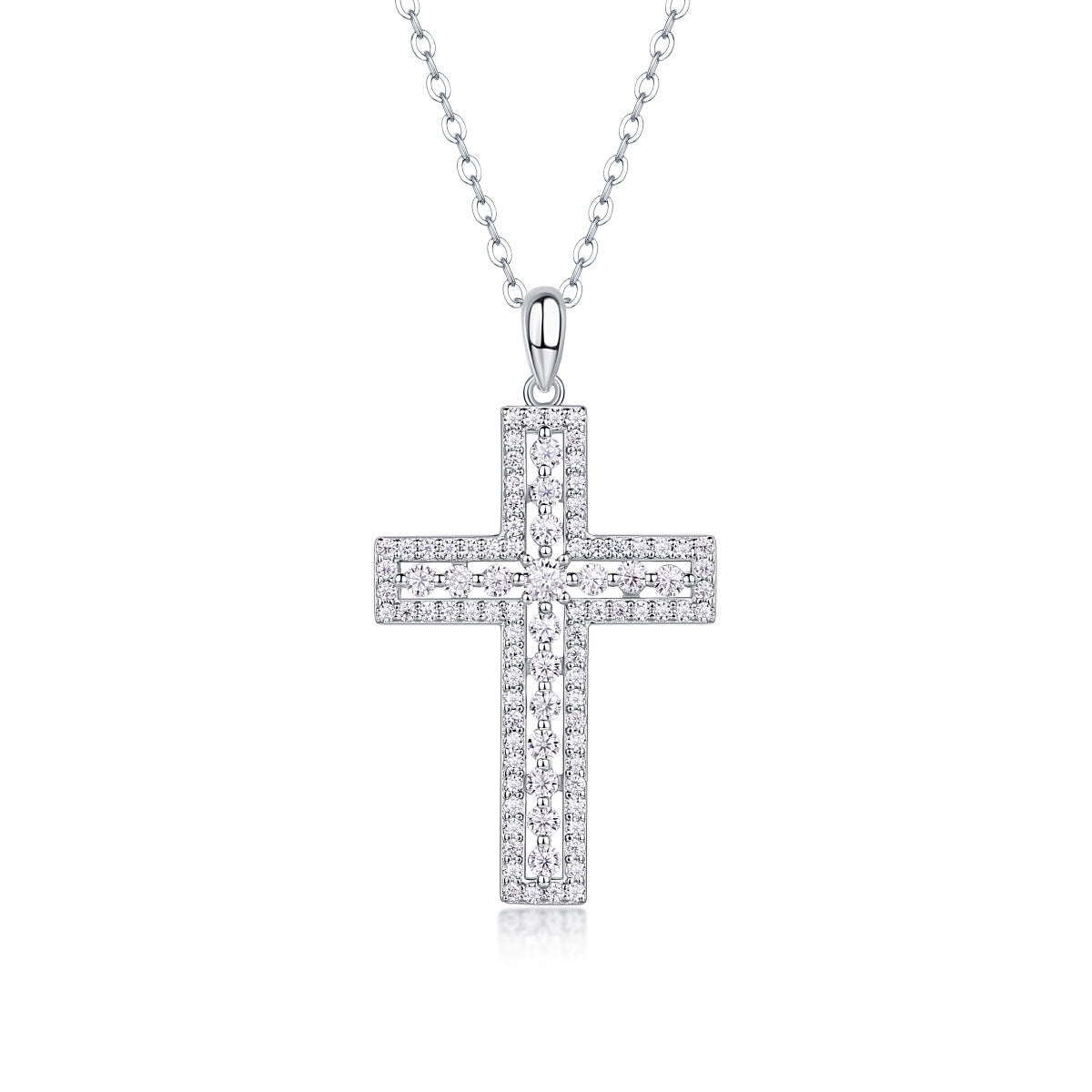 Moissanite Diamond Cross Necklace
