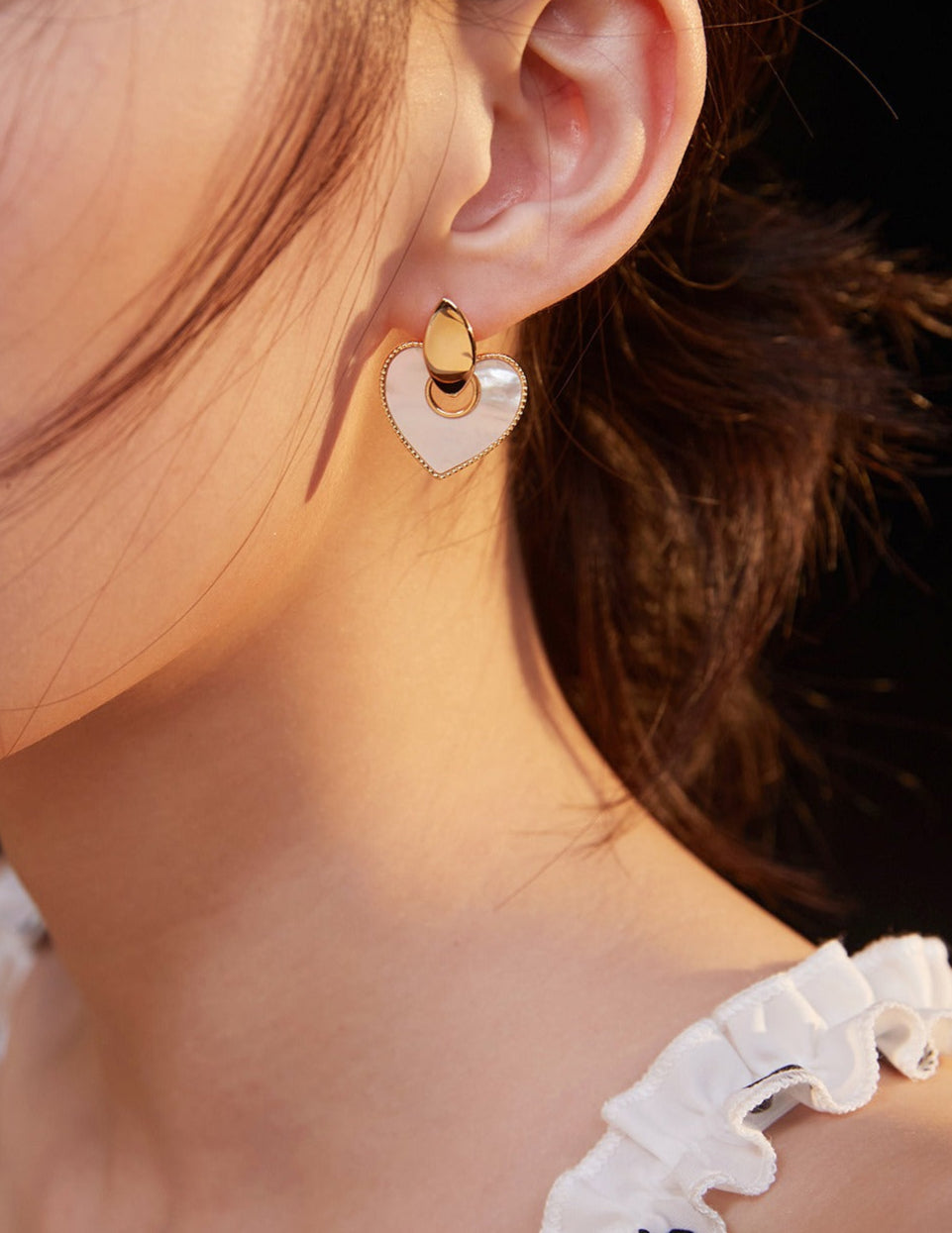 Seashell Heart Earrings