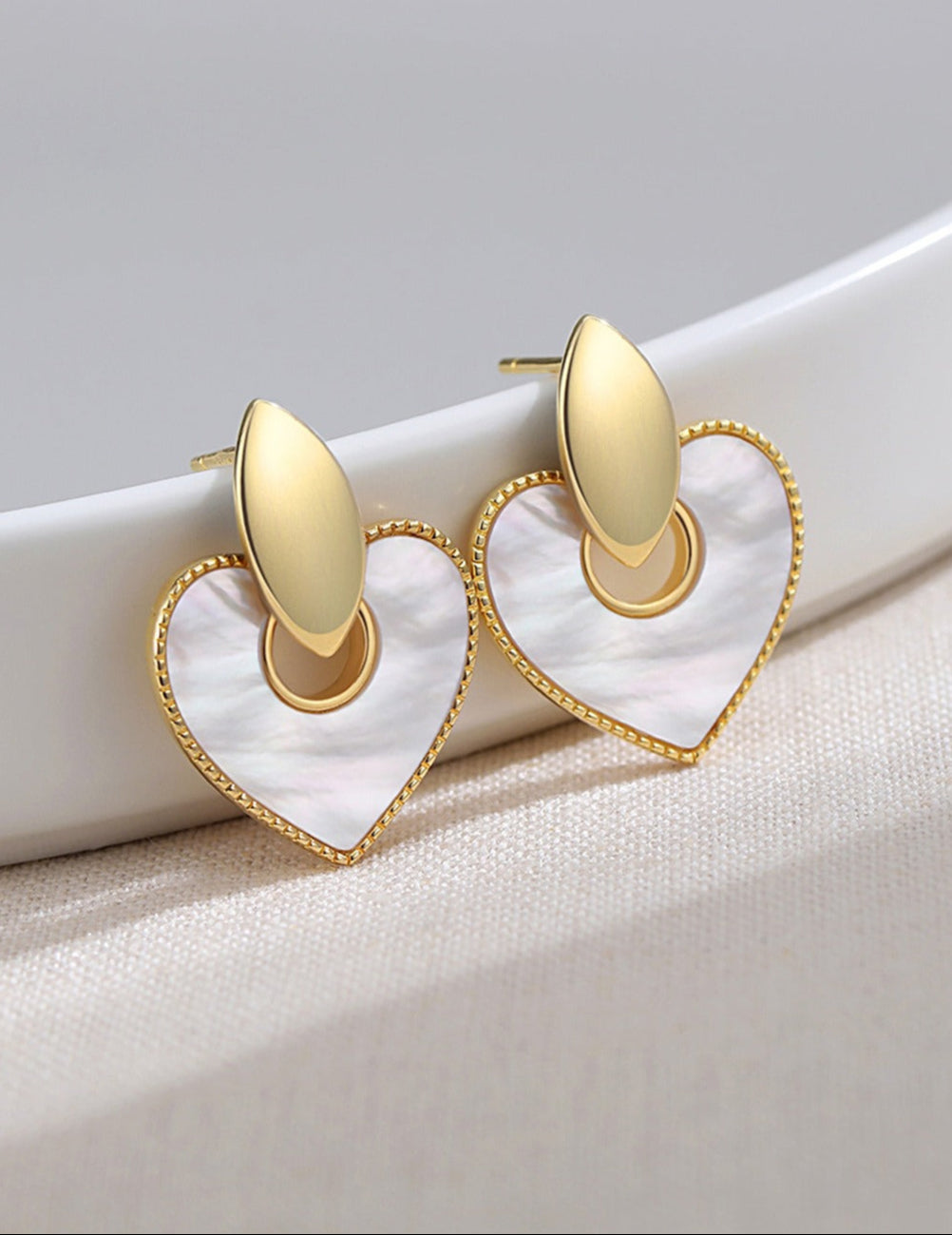 Seashell Heart Earrings