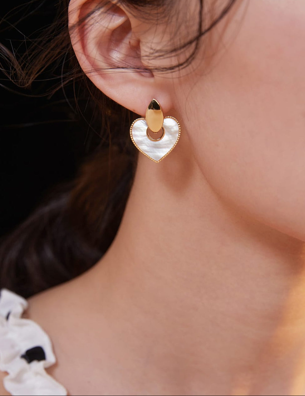 Seashell Heart Earrings