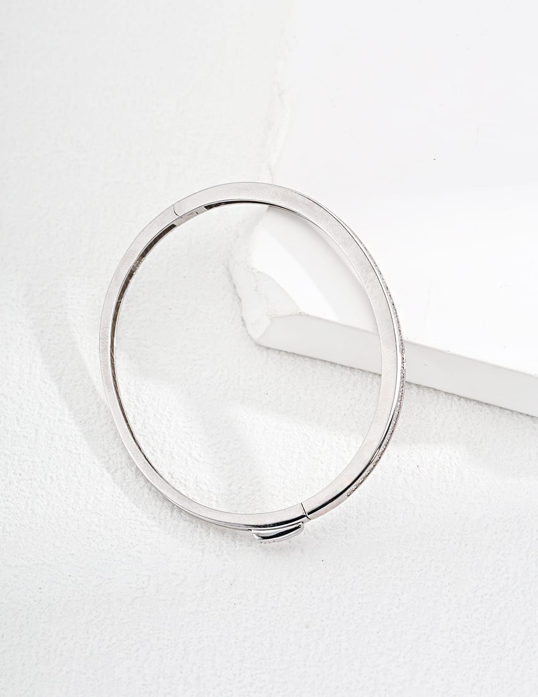 Minimalist Sparkling Silver Bracelet