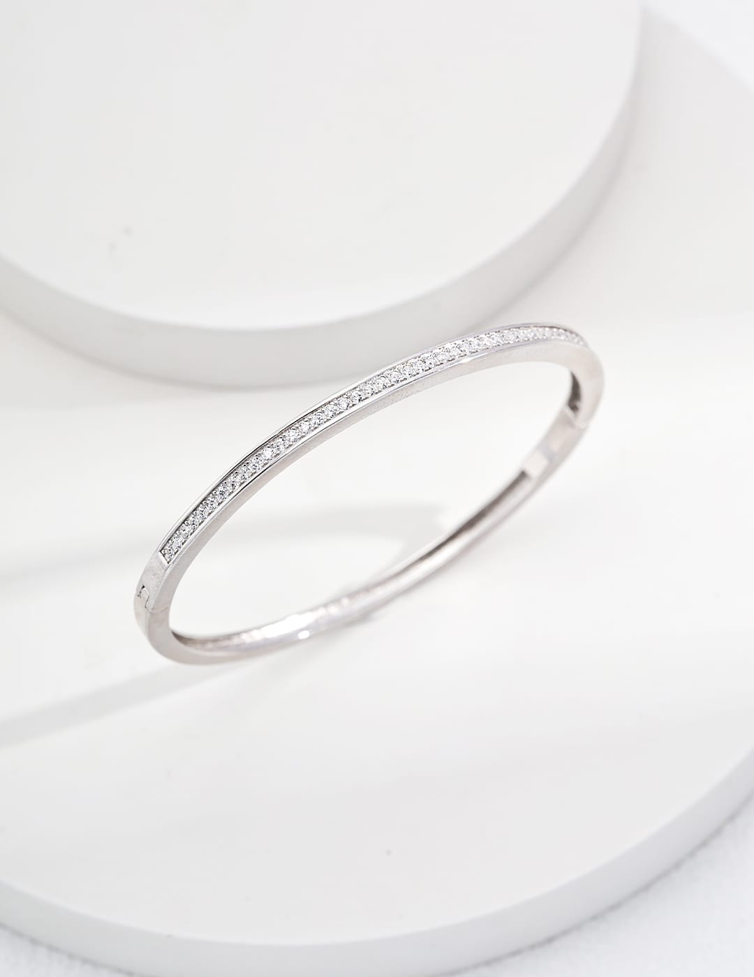 Minimalist Sparkling Silver Bracelet