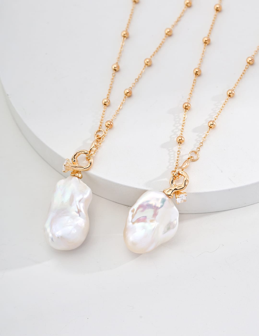 Golden Coast Baroque Pearl Necklace – Effortless Summer Elegance