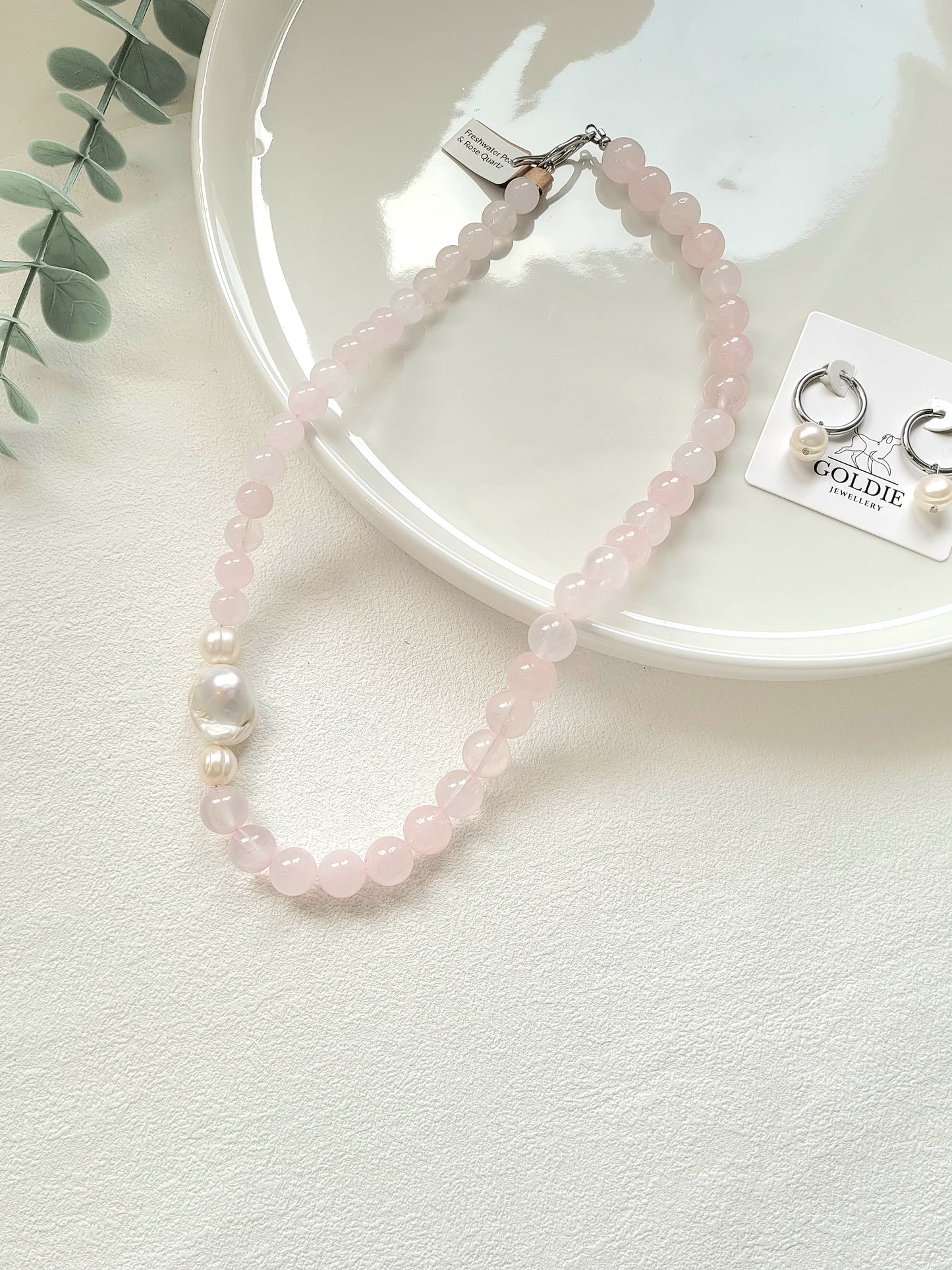 Blush Rose Pearl Necklace