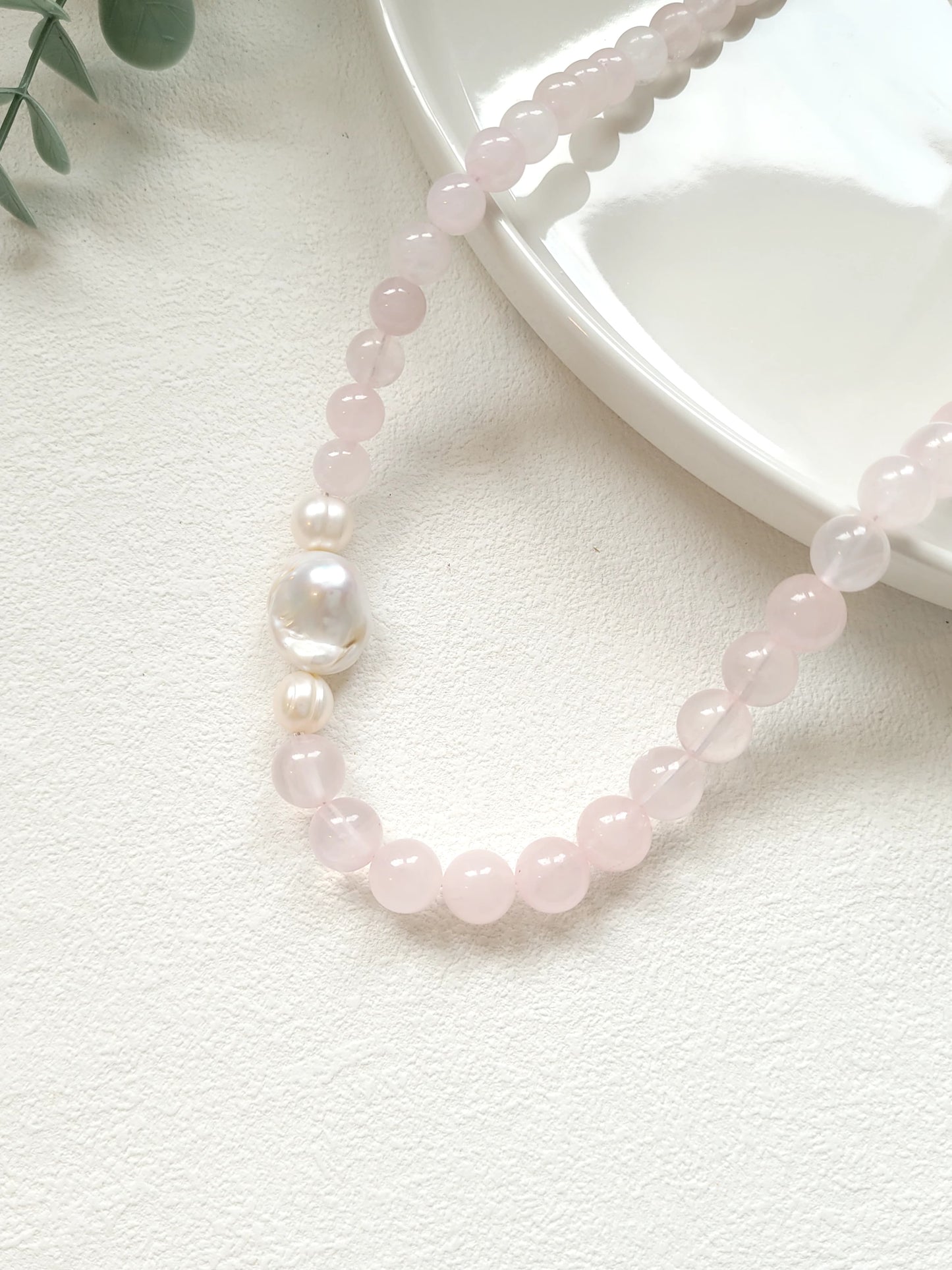 Blush Rose Pearl Necklace