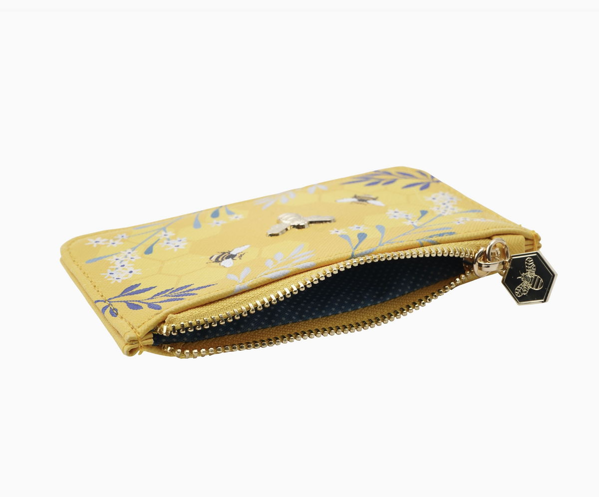 The Beekeeper Yellow Bee Design Card Holder Purse