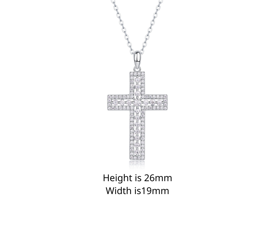 Moissanite Diamond Cross Necklace