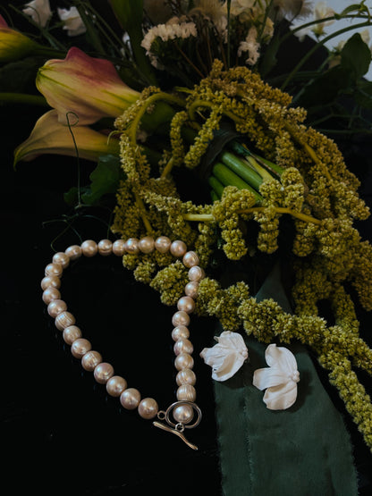 Pink Freshwater Pearl Chocker Necklace