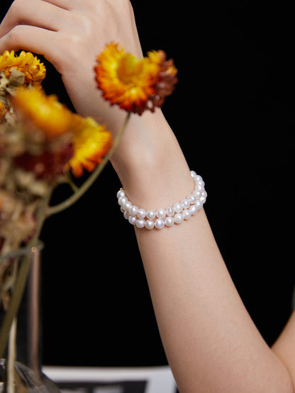 Double Layers Natural Pearl Bracelet