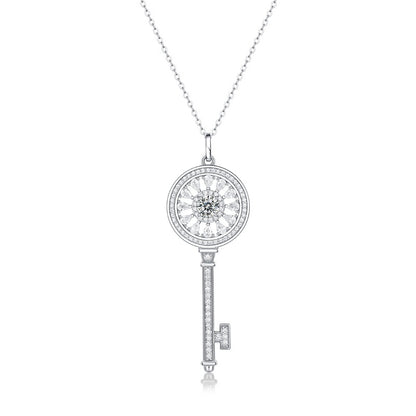 0.50CT The Key To Heart Moissanite Necklace