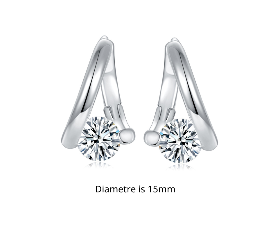 0.50CT Small Moissanite Hoop Earrings