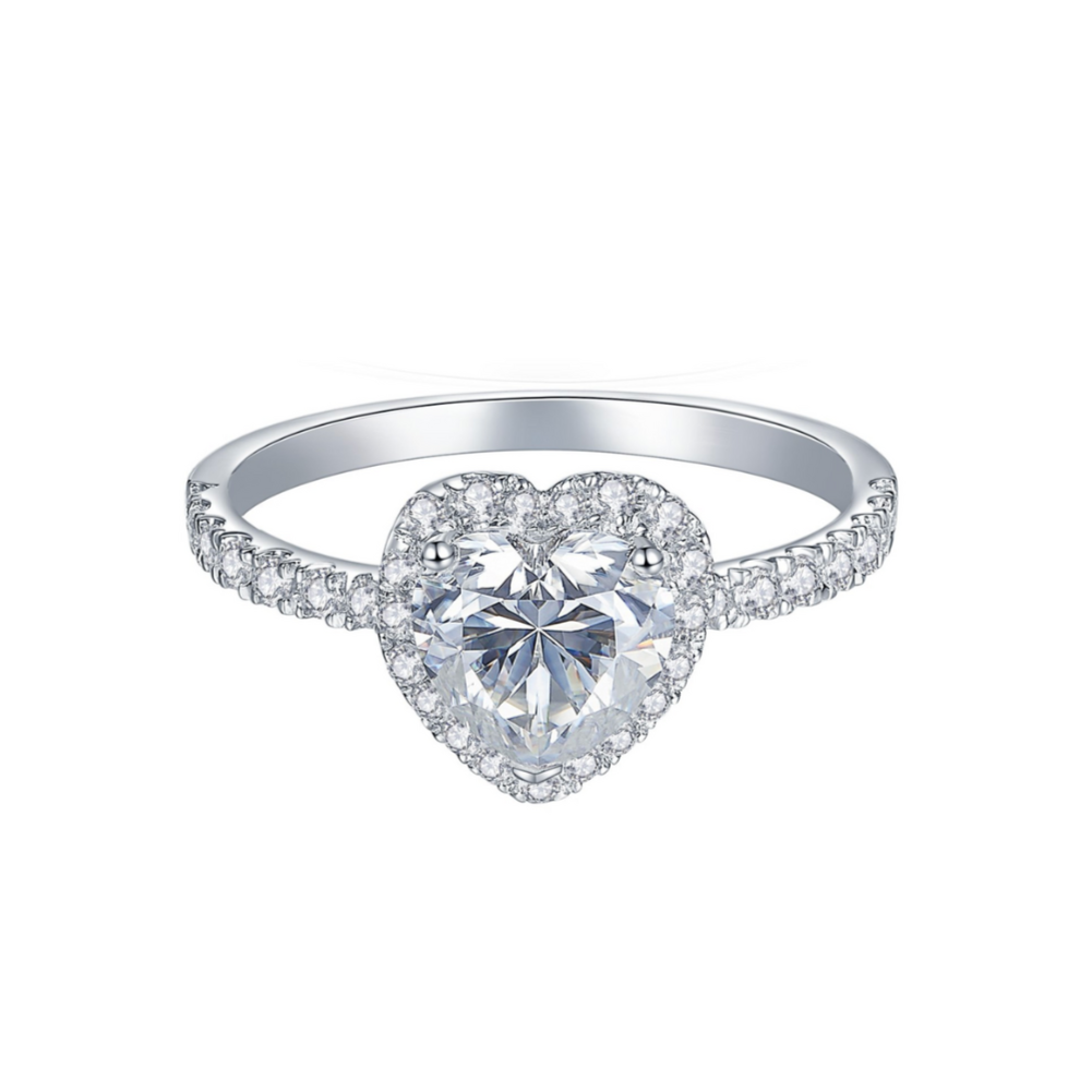 1.20CT Heart Moissanite Ring