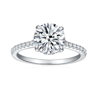 1.00CT Round Cut Moissanite Ring