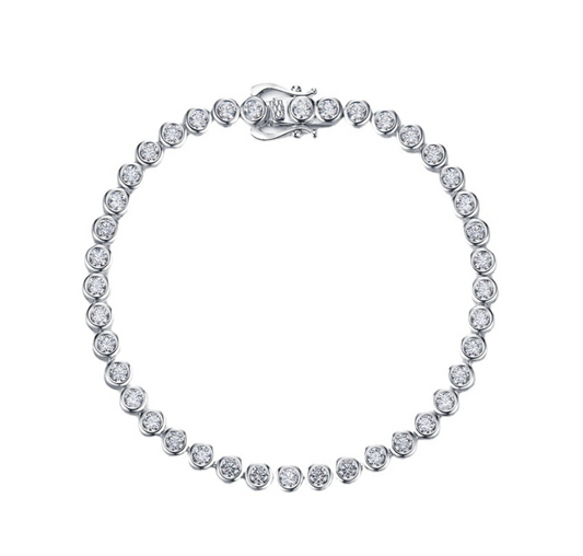 Sterling Silver Tennis Deluxe Bracelet