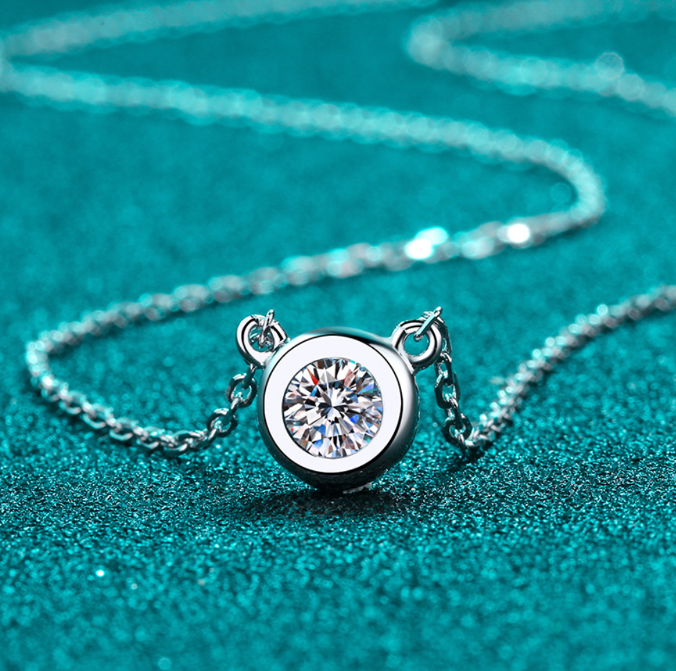 0.5CT Bubble Moissanite Necklace