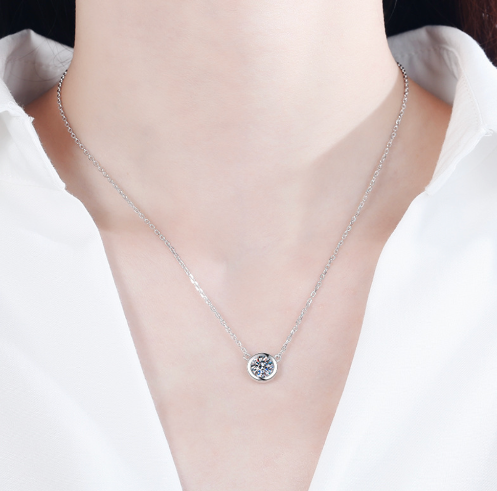 0.5CT Bubble Moissanite Necklace