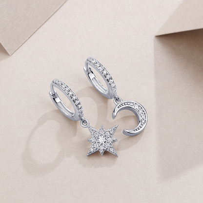 Lunar & Star Moissanite Earrings