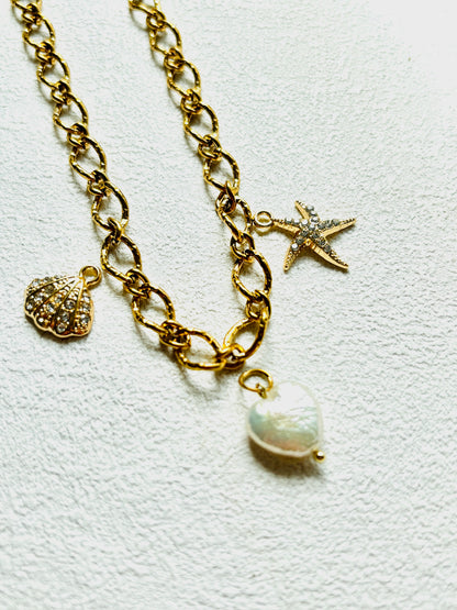 Handmade Freshwater Pearl Charm – Button, Heart & Bar Pendant
