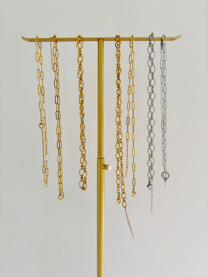 Paperclip Chain Necklace – 18K Gold PVD Stainless Steel Minimal Layering Necklace