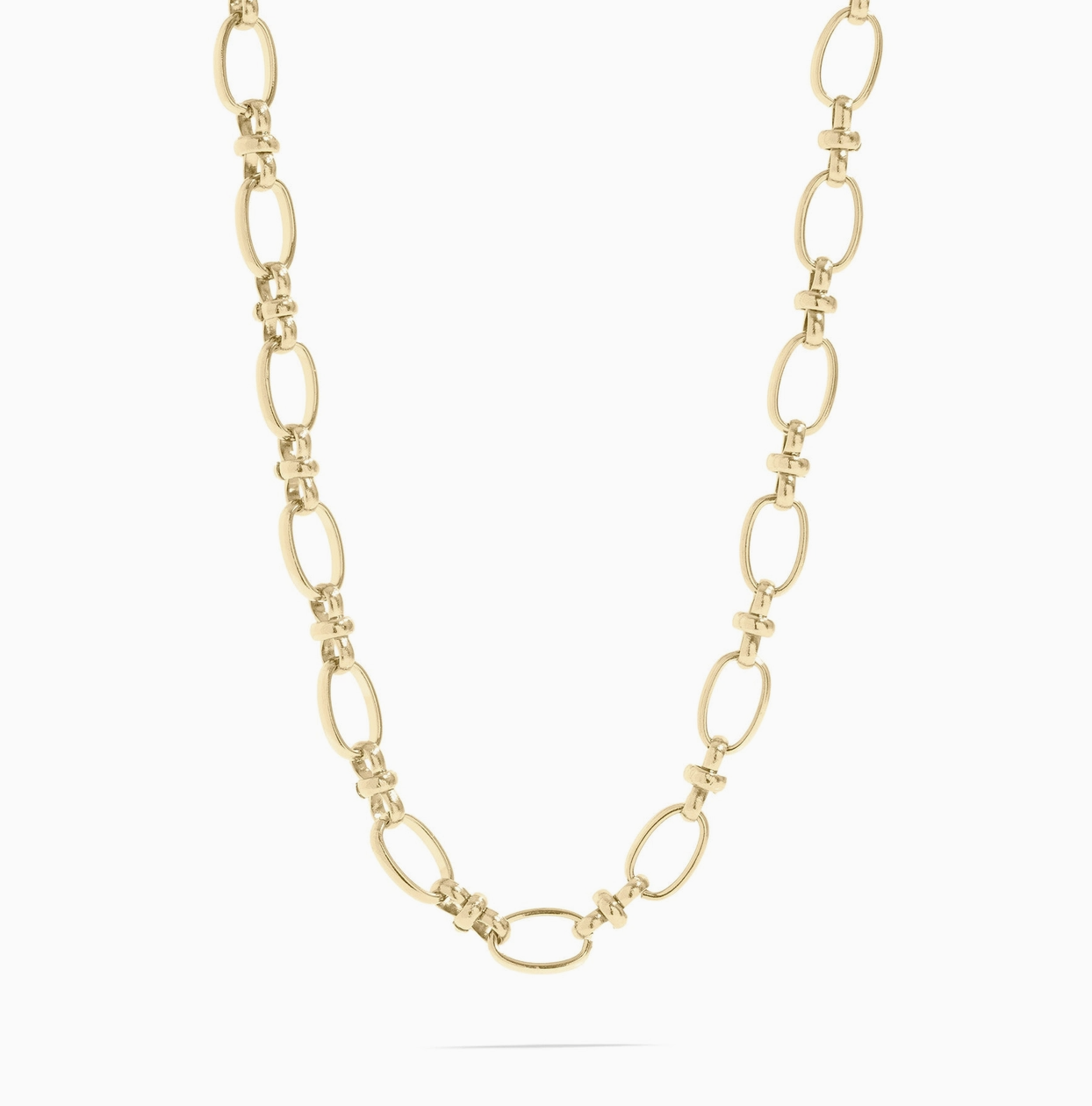 Statement Chain Necklace – 18K Gold PVD Stainless Steel Open Circle Link Necklac