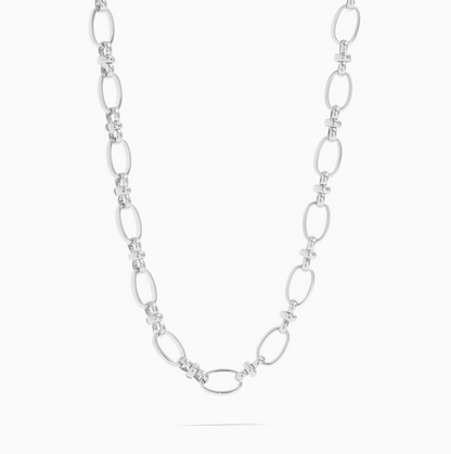 Statement Chain Necklace – 18K Gold PVD Stainless Steel Open Circle Link Necklac