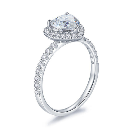 1.20CT Heart Moissanite Ring