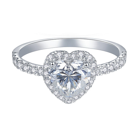 1.20CT Heart Moissanite Ring