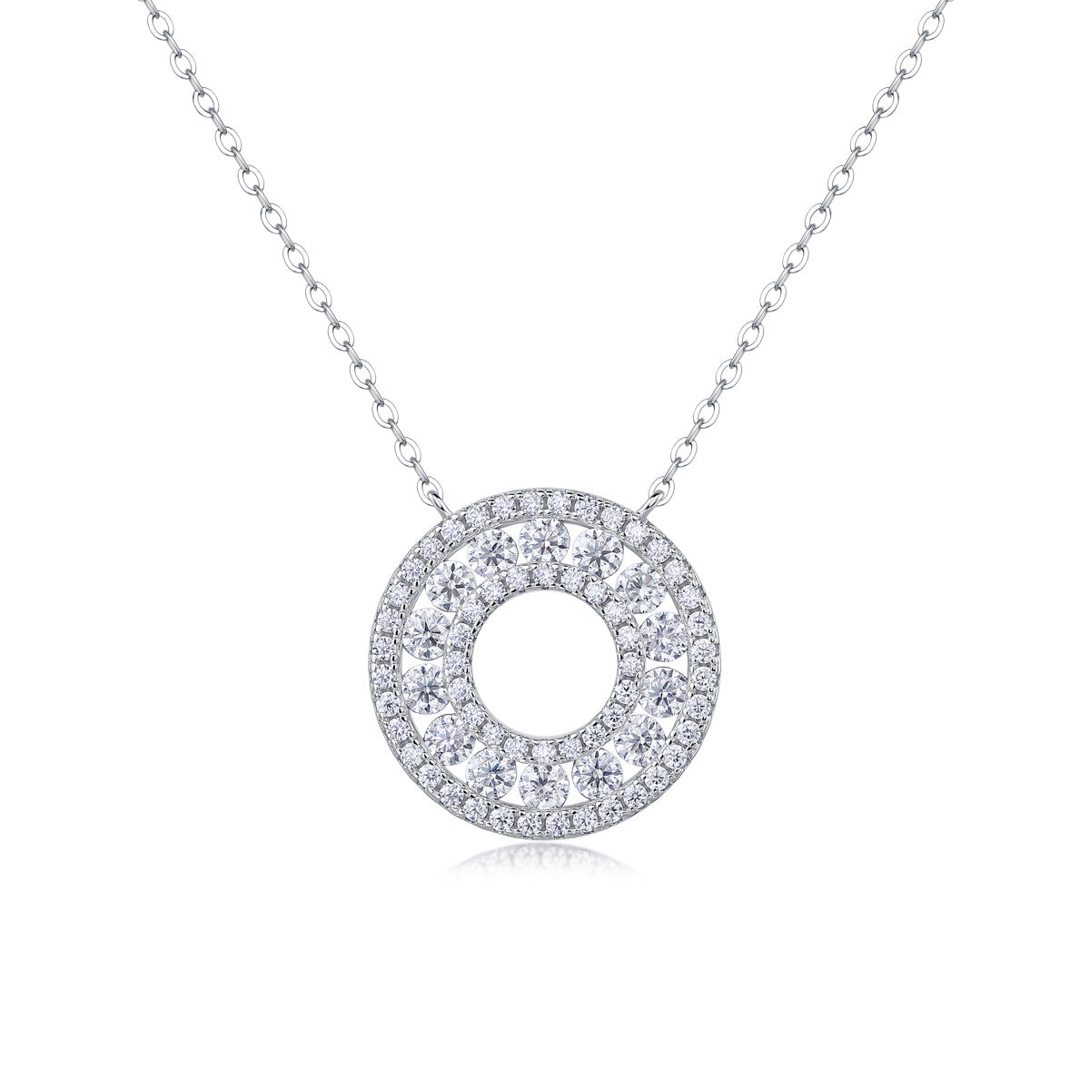 Timeless Halo Moissanite Necklace