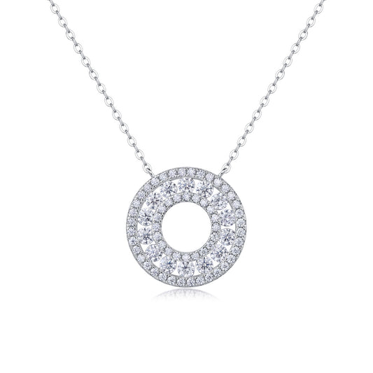 Timeless Halo Moissanite Necklace