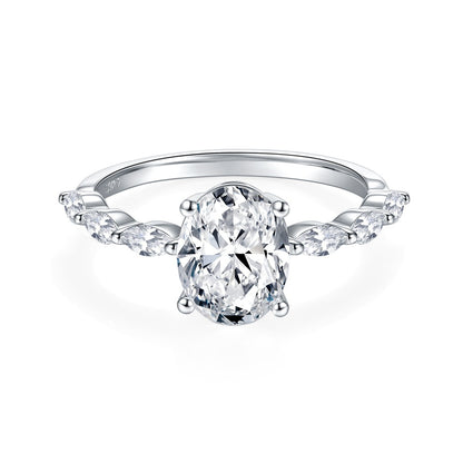 2.00CT Oval Cut Moissanite Ring