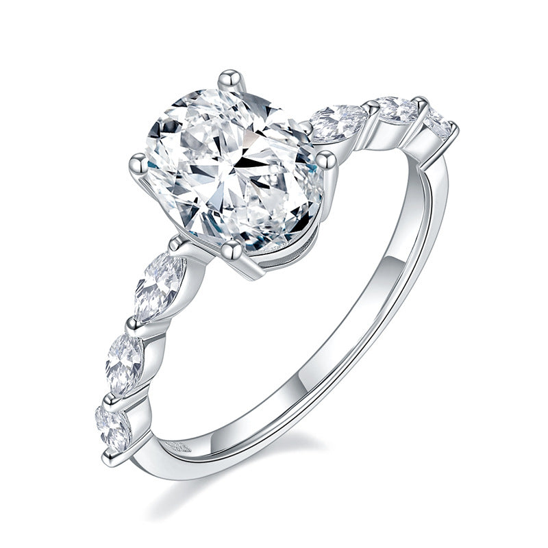 2.00CT Oval Cut Moissanite Ring