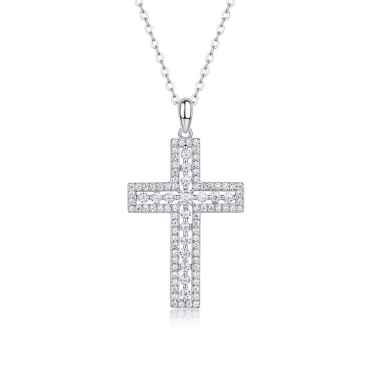 Moissanite Diamond Cross Necklace