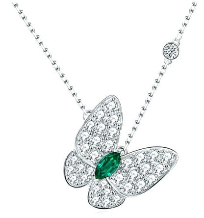 Sparkling Butterfly Moissanite Necklace