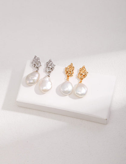 Big Baroque Pearl Earrings