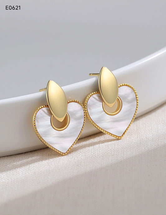 Seashell Heart Earrings