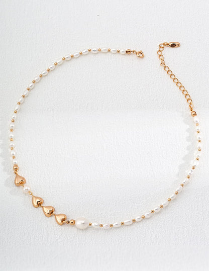 Freshwater Cultured Pearl Heart Necklace