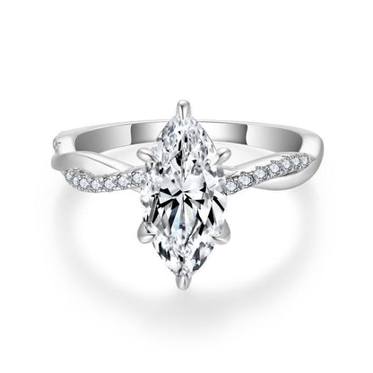 2.00CT Petite Twist Moissanite Ring