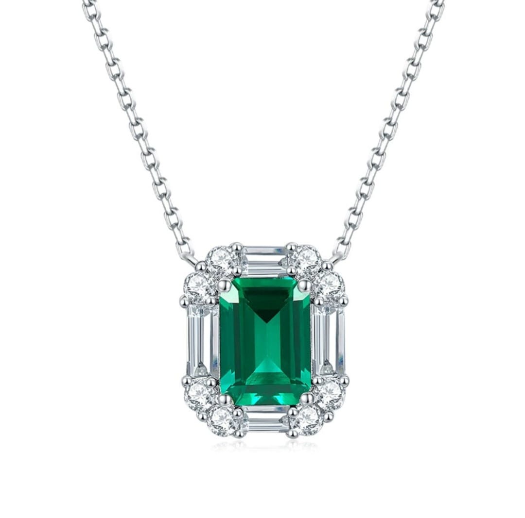 Emerald Cut Cubic Zirconia Necklace