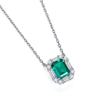 Emerald Cut Cubic Zirconia Necklace