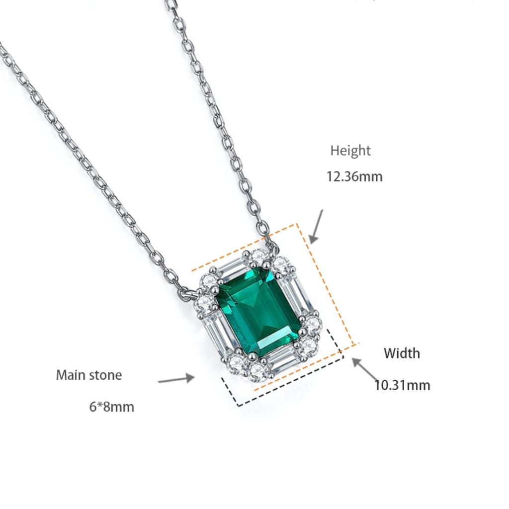 Emerald Cut Cubic Zirconia Necklace