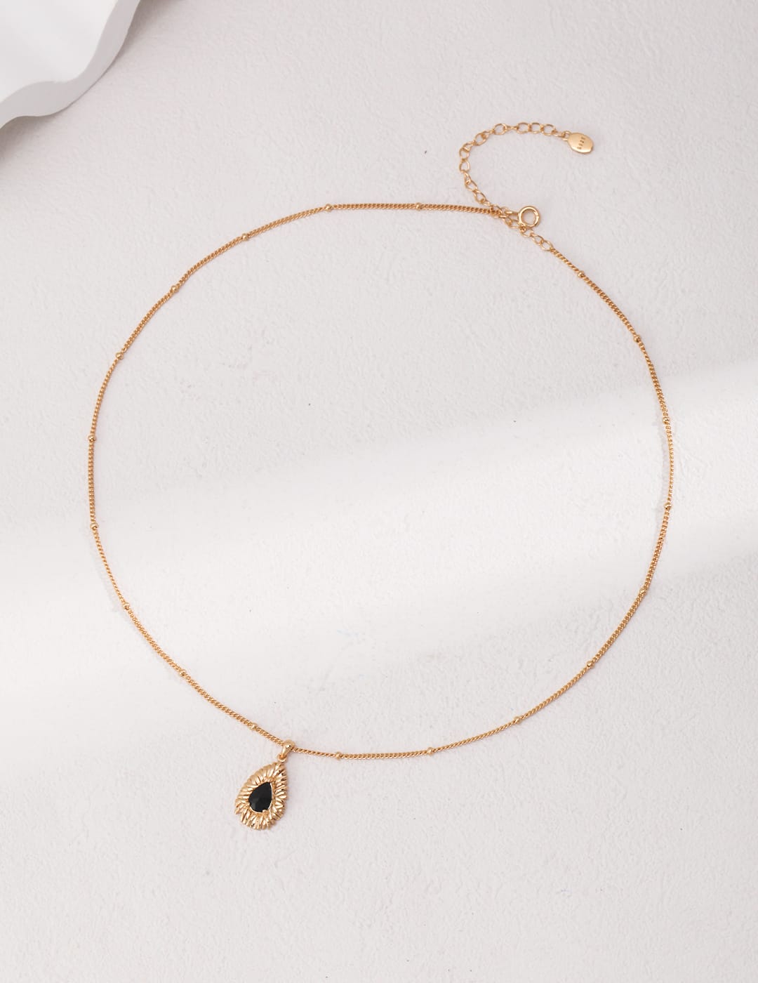 Regal Charm Black Zirconia Necklace