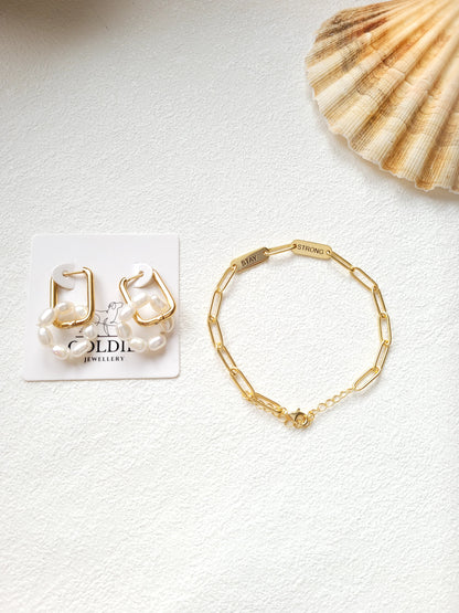 Personalised Engraved Charm Bracelet