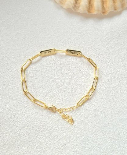 Personalised Engraved Charm Bracelet
