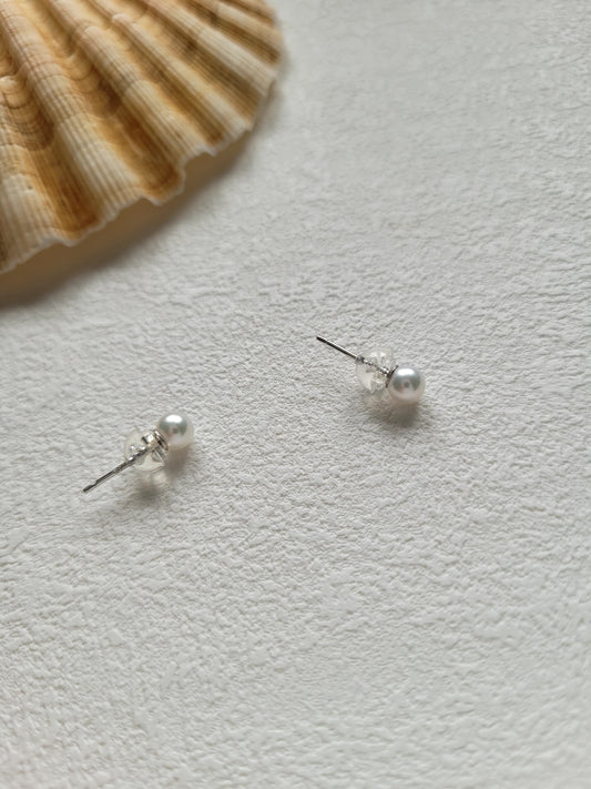 Mini Pearl Stud Earrings